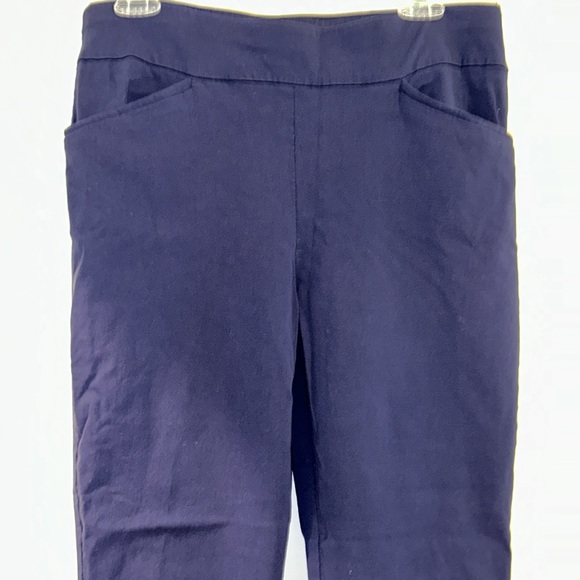 Chico’s Perfect Stretch Navy Ankle pants size 2 short GUC - Picture 3 of 6